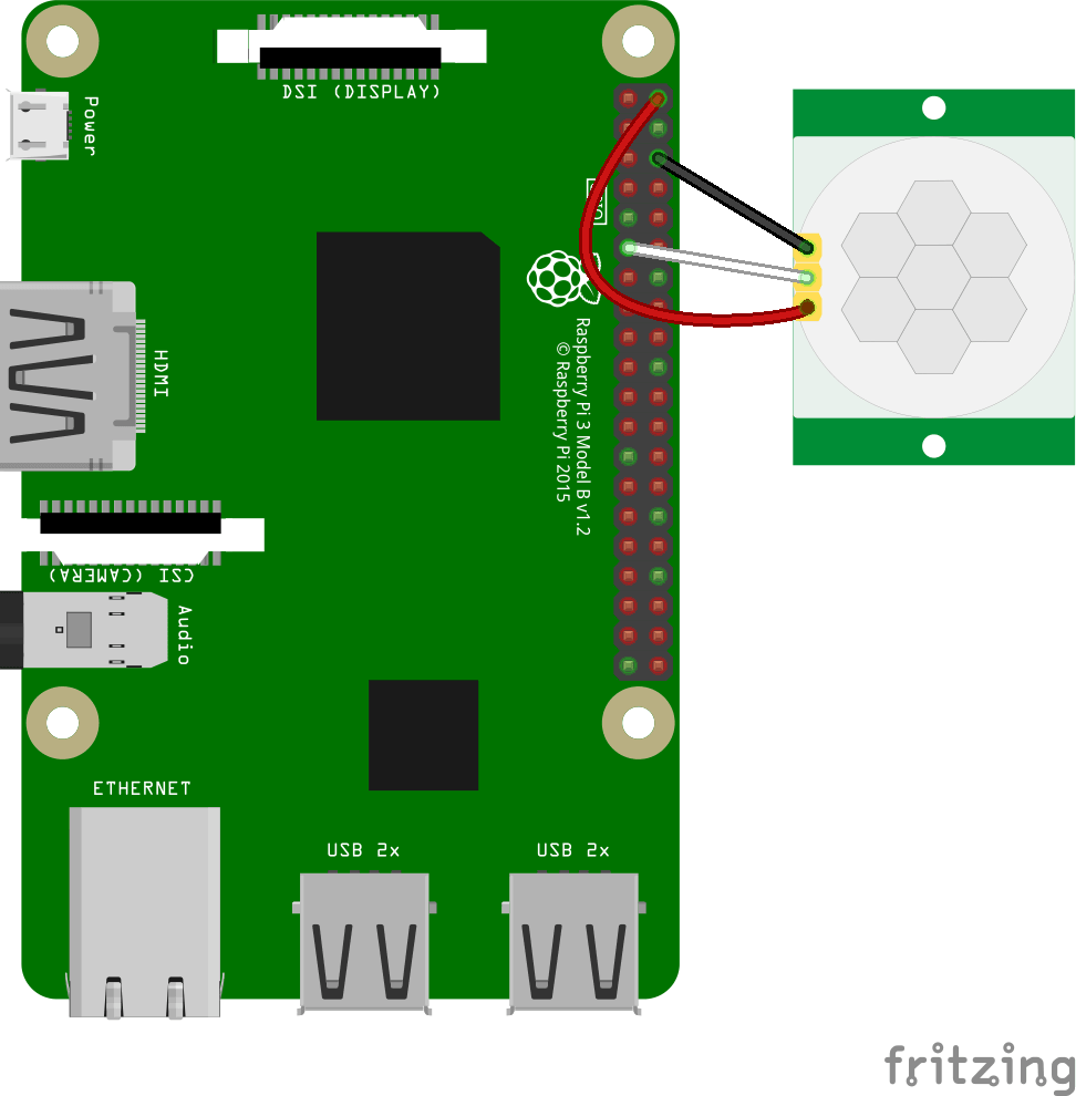 Added a HC-SR501 motion detector to a Raspberry Pi