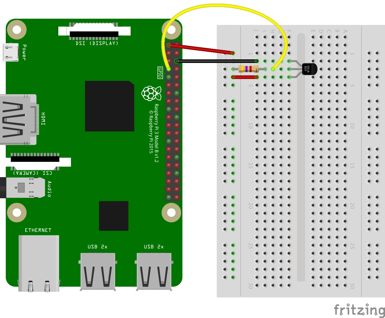 Connecting a temperature sensor to a Raspberry Pi