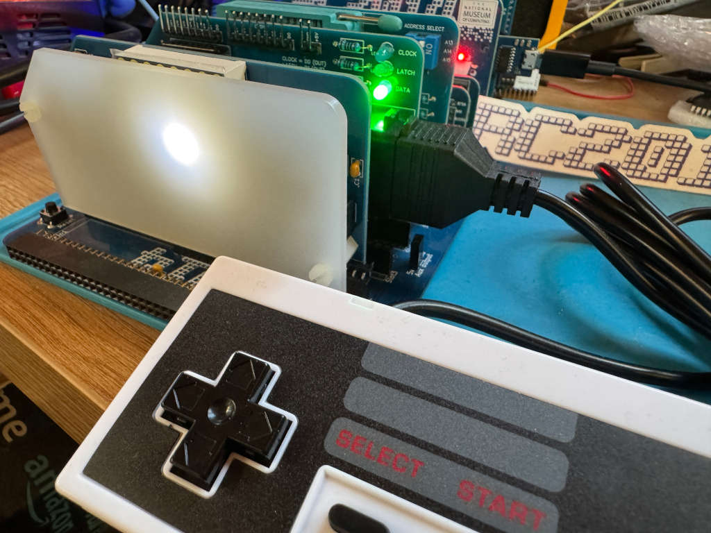 A pixel being shown on an RC2014 computer